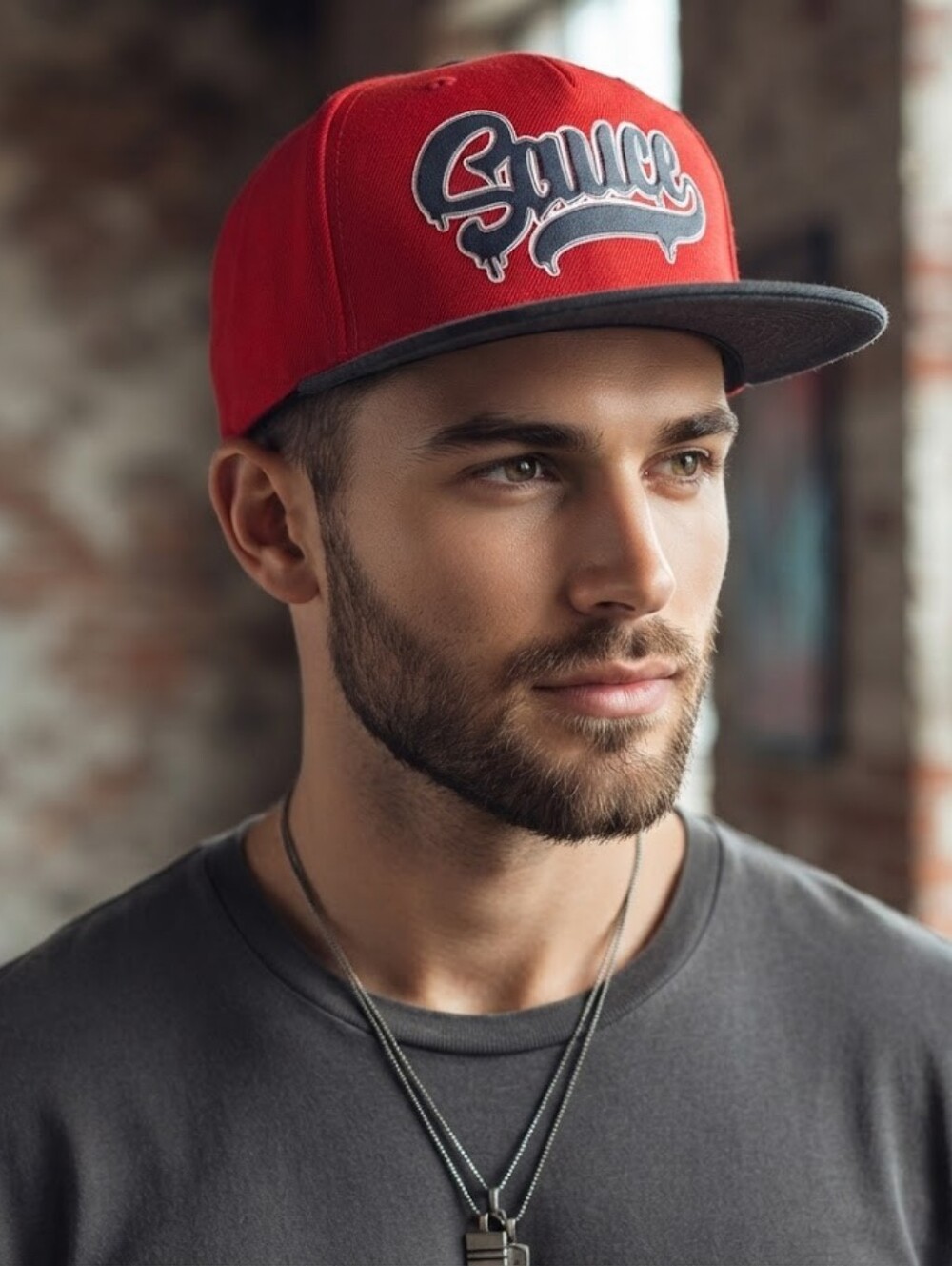 Sauce Snapback Red Cap Blackjack Snapback Hat